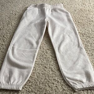 Heather Cream Jogger Pants - Juniors Small